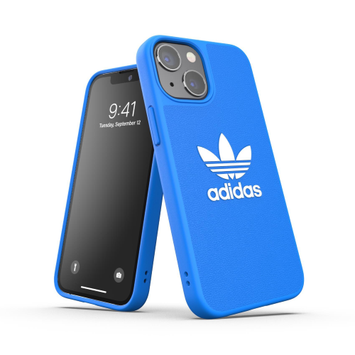 ADIDAS ADICOLOR APPLE iPHONE 13 MINI CUSTODIA IN TPU E POLIURETANO BLU CON LOGO BIANCO